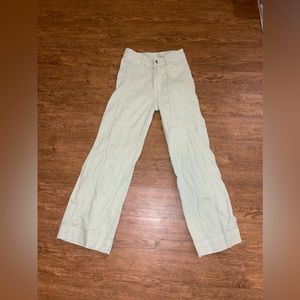 Light green wide leg jeans